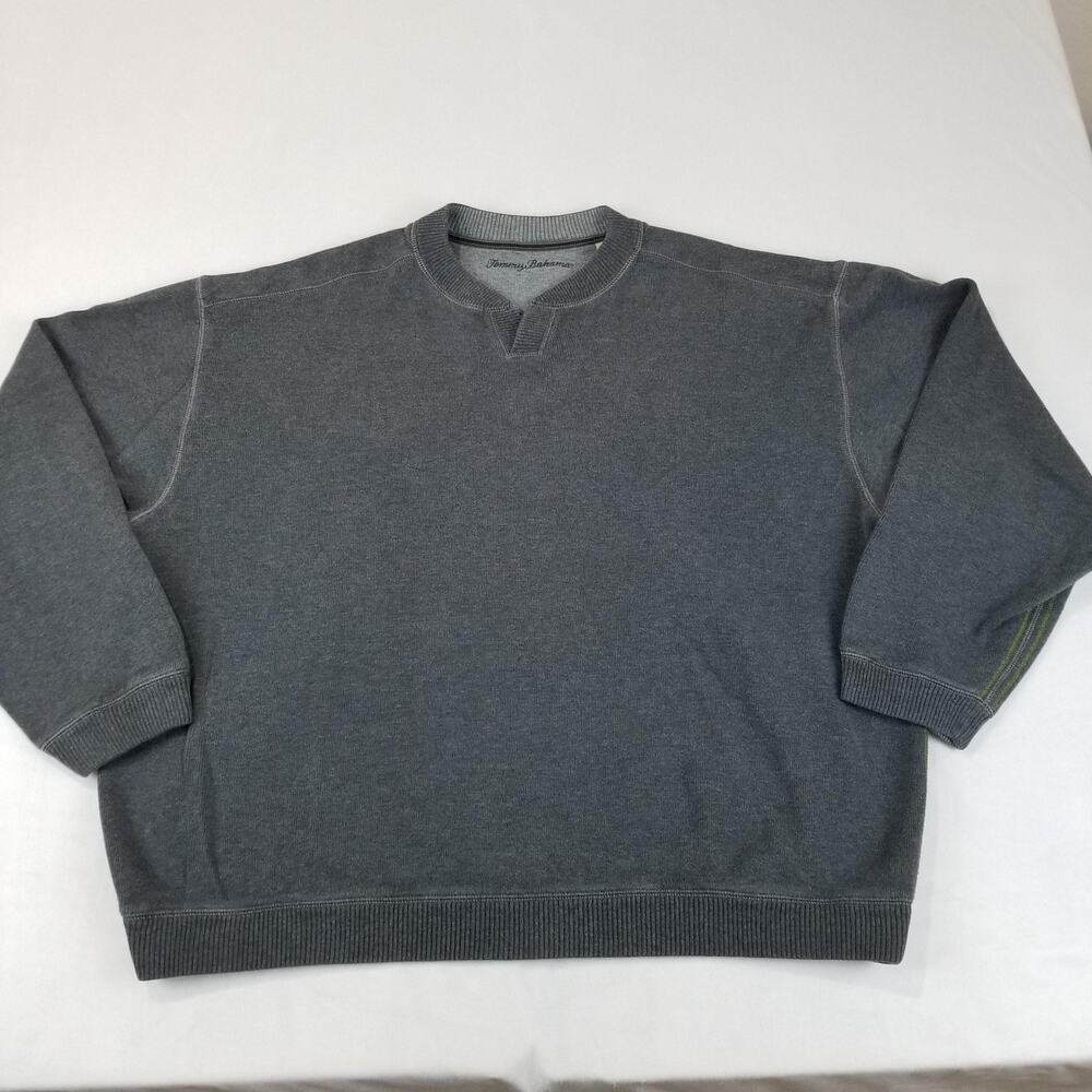 Tommy Bahama Relax Men’s XXL Gray 100% Cotton Crewneck Sweatshirt